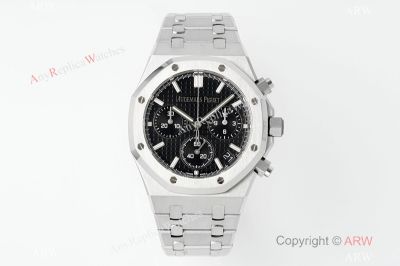 APS Factory Audemars Piguet Royal Oak 41mm Calibre 4401 Movement Black Face White Gold Band Watch